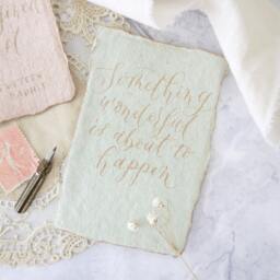Mini Inspirational Calligraphy Quote - Handmade Paper Art Custom Words Or Positive Affirmation - thumbnail 2