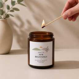 New Beginnings Candle Gift - Home Job Fresh Start Housewarming Present Chapter Idea - thumbnail 2