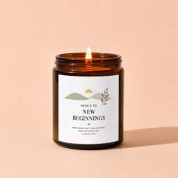 New Beginnings Candle Gift - Home Job Fresh Start Housewarming Present Chapter Idea - thumbnail 3