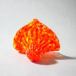 Blown Glass Business Card Or Phone Holder Orange - thumbnail 3