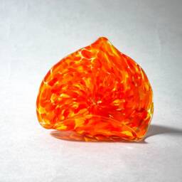 Blown Glass Business Card Or Phone Holder Orange - thumbnail 2