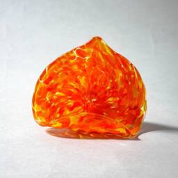 Blown Glass Business Card Or Phone Holder Orange