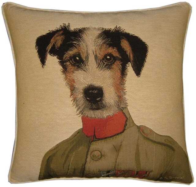 Thierry Poncelet Jack Russell Tapestry Cushion Cover Sham - image 1