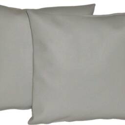 "2 Grey Faux Leather Classic Cushion Covers 16"" 18"" 20" - thumbnail 3