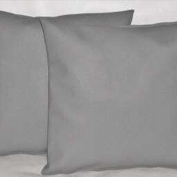"2 Grey Faux Leather Classic Cushion Covers 16"" 18"" 20" - thumbnail 2