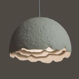 Sculptural Organic Pendant Light Minimal Wabi Sabi Ceiling Lamp Peony 35 - thumbnail 2