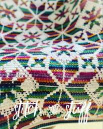 Handmade Crochet Geometric Colorful Rainbow Christmassy Mood Blanket - thumbnail 1