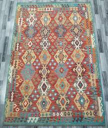 Kilim Rug Heritage, Handmade Artisan Afghan Turkish Navajo Natural Wool 290x201 cm - thumbnail 1