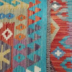 Kilim Rug Heritage, Handmade Artisan Afghan Turkish Navajo Natural Wool 290x201 cm - thumbnail 3