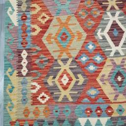 Kilim Rug Heritage, Handmade Artisan Afghan Turkish Navajo Natural Wool 290x201 cm - thumbnail 4