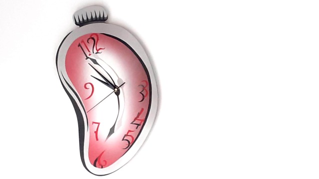 Turning - Handmade Surreal Melting Clock, Wall Home Decor - image 1