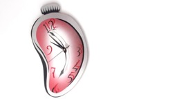 Turning - Handmade Surreal Melting Clock, Wall Home Decor - thumbnail 1