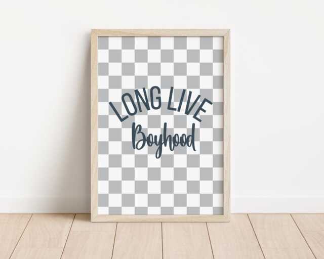 Long Live Boyhood Print For Boys Bedroom, Playroom Or Nursery, Childrens Wall Decor - image 1