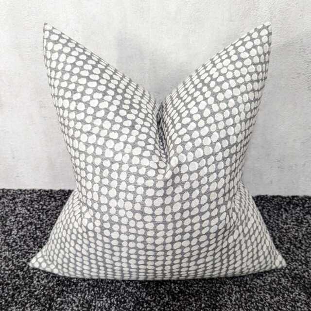 Grey Spots Cushion Cover, John Lewis Fabric Handmade Cover - Modern Home Decor For Chair, Sofa & Bed Country Pillow Cover - image 1