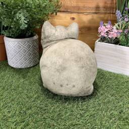 stone Garden Large Fat Cute Detailed Cat Ornament Gift - thumbnail 3