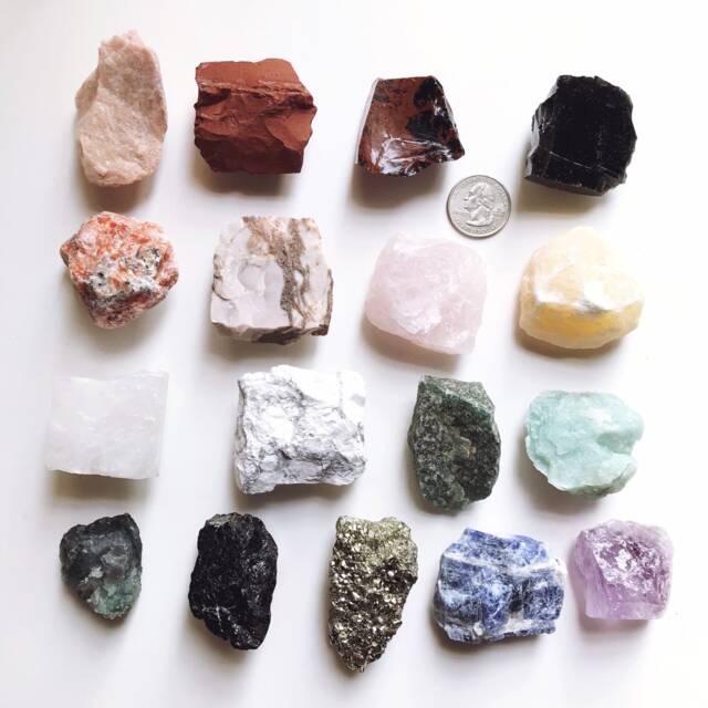 Wabi Sabi Decor // Mineral Modern Wall Boho Amethyst Rose Quartz - image 1