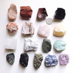 Wabi Sabi Decor // Mineral Modern Wall Boho Amethyst Rose Quartz