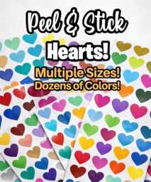 Peel & Stick Vinyl Decal Hearts - Wall Decals For Kids Rooms Nursery Decor Bedroom Heart Stickers - thumbnail 1