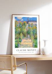 Claude Monet Art Print, The Artist's Garden, French Farmhouse Home Decor, Exhibition Poster, Summer Painting, Flower Wall Art, Printable - thumbnail 1
