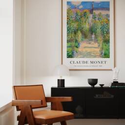 Claude Monet Art Print, The Artist's Garden, French Farmhouse Home Decor, Exhibition Poster, Summer Painting, Flower Wall Art, Printable - thumbnail 3