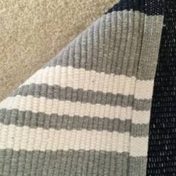"Free Shipping Rag Rug/Chindi Floor J Scandinavian Area Rug, Boho Chic, Color Scrap Cotton 48""x30" - thumbnail 4