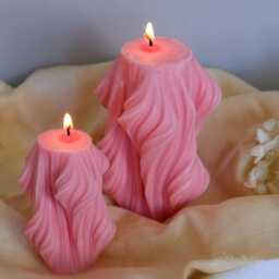 Wavy Candle - Handmade Soy Wax Modern Home Decor Valentine's Day Gift Mother's Decorative Candles - thumbnail 2