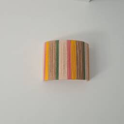 Colorful Striped Yarn Wall Sconce Lampshade - thumbnail 3