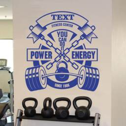 Personalized Gym Wall Decal Custom Fitness Center Decor Se084 - thumbnail 2