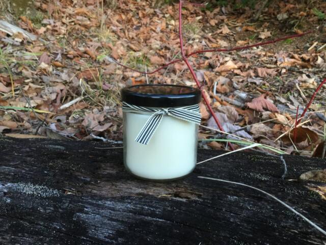 Soy Candle Jar With Black Metal Lid - Hand Poured 7.75 Ounce Vermont Cottage Candles - image 1