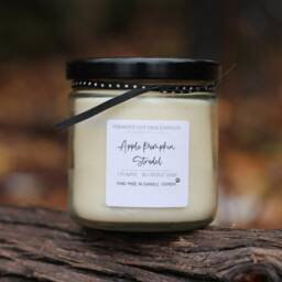 Soy Candle Jar With Black Metal Lid - Hand Poured 7.75 Ounce Vermont Cottage Candles - thumbnail 3