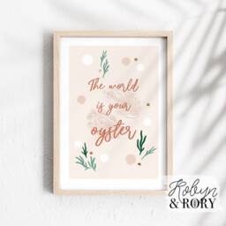 Mermaid Nursery Art Print Set, Decor , Set Of 2 Under The Sea Bedroom, Little Girls & Kids Room, Pink Blush - thumbnail 3