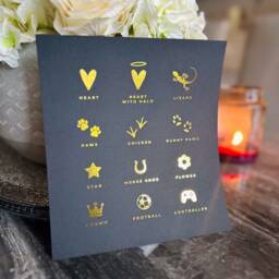 Custom Family Name Metallic Foil Print - Up To 10 Names With Heart Or Paws Birthday, Anniversary, Mother's Day, Father's Day A4 - thumbnail 2