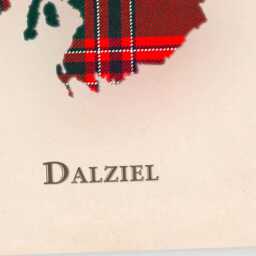 Clan Dalziel Scottish Tartan Map - Of Scotland Family Wall Decor, Ready To Hang - thumbnail 4