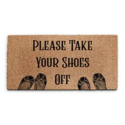 Large Door Mat - Please Take Your Shoes Off -Coir Welcome Rug Shoe Mat - thumbnail 3