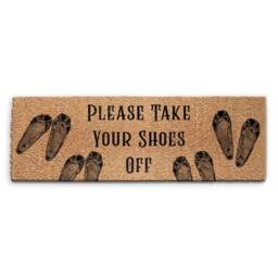 Large Door Mat - Please Take Your Shoes Off -Coir Welcome Rug Shoe Mat - thumbnail 2