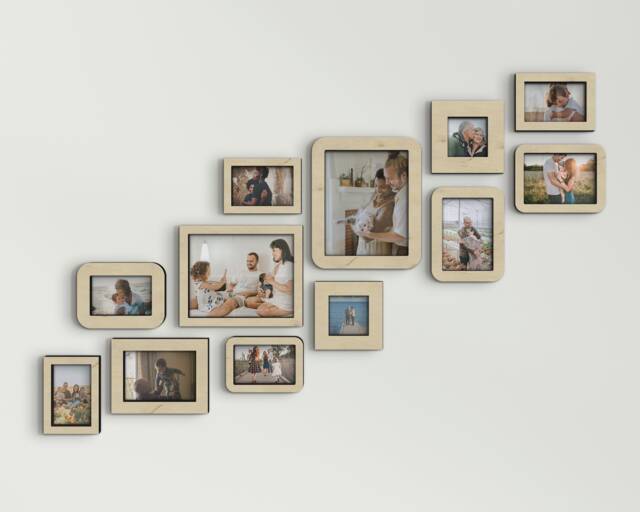 Set Of 12 Picture Frames Stairway Frame Collage Custom Color Photo Set Family Gallery Wall 4x6 5x7 8x10 - image 1