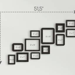 Set Of 12 Picture Frames Stairway Frame Collage Custom Color Photo Set Family Gallery Wall 4x6 5x7 8x10 - thumbnail 2