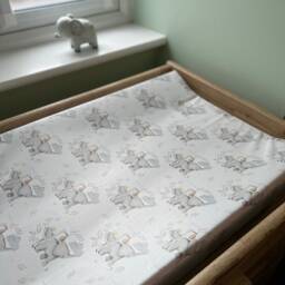 Hello Little One Changing Mat, Wedge Anti-Roll Travel Nursery Essential With Elephant & Stork Design - thumbnail 4