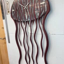 Jellyfish Wall Clock, Modern Unusual Abstract Home Decor - thumbnail 3
