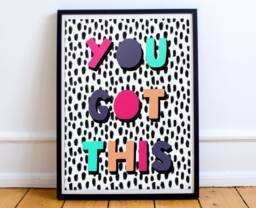 Inspirational Art Print Gift - You Got This New Job Home Office Decor High Quality - thumbnail 1