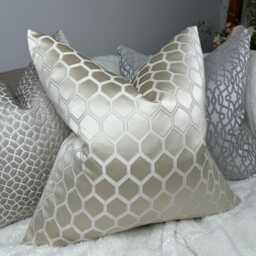 Cream Champagne Cushion Cover, Geometric Scatter Pillow Luxury Throw Pillow, Home Decor/Interior