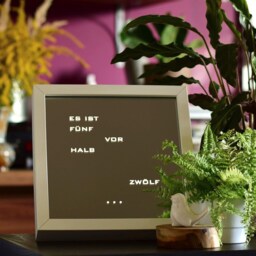 German Word Clock - Mirror Clock, White Led Clock, Frame Desk Or Wall - thumbnail 4