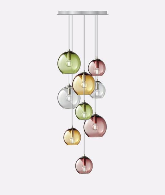 Multi-Color Metro Cascade Chandelier - 9 Or 13 Lights - image 1
