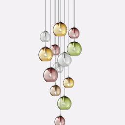Multi-Color Metro Cascade Chandelier - 9 Or 13 Lights - thumbnail 2