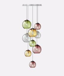 Multi-Color Metro Cascade Chandelier - 9 Or 13 Lights