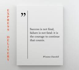 Winston Churchill Canvas Art Inspiring Wall Quote Print Motivational Poster - thumbnail 1