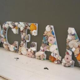 Beach Decor Ocean Shell Letters - Seashell Letters Sign Coastal Home Wall House Seaside Nautical - thumbnail 3