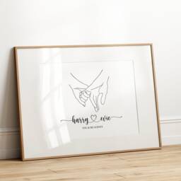Personalised Couples Gift. Valentines Day Gift For Him, Boyfriend Husband. Valentine's Wife Girlfriend Print Her. Wedding Anniversary - thumbnail 3
