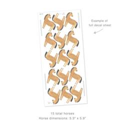 Horse Toss - Fabric Wall Decal Modern Farm Mej - thumbnail 2