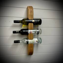 Solid Oak -Wall Mounted Wine Rack